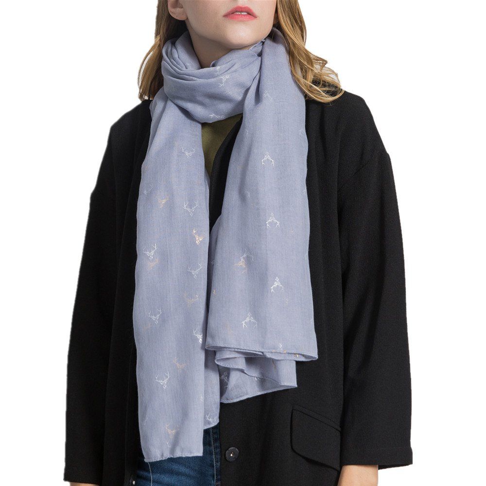 

Women Lightweight Scarf Soft Fashion Cotton Wrap, Sky blue