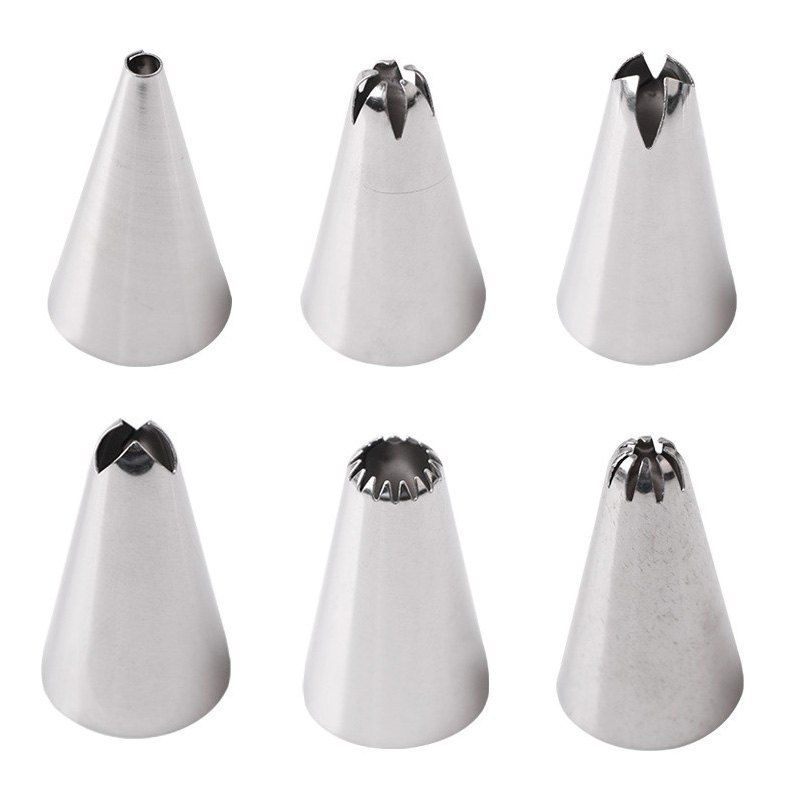 

Silicone Icing Piping Cream Pastry Bag with 6pcs Stainless Steel Nozzle Sets, Electric blue