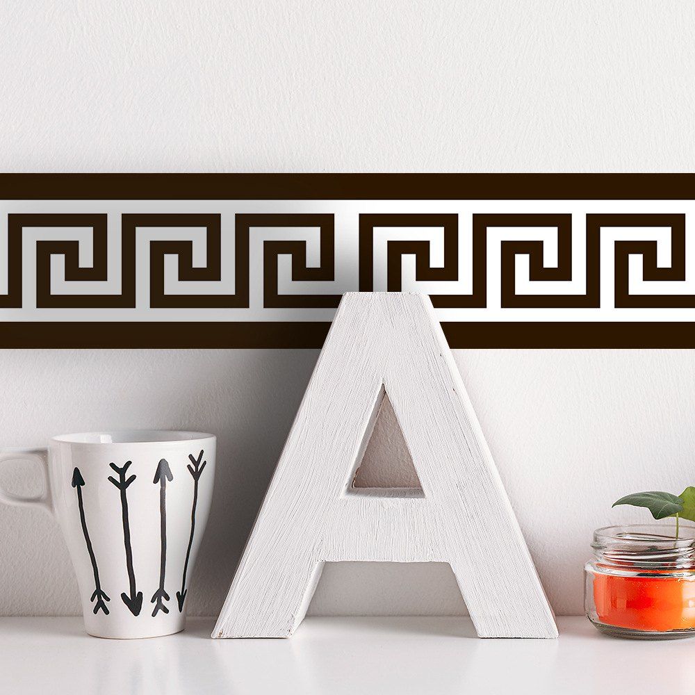 

Self-Adhesive Decorative Waist Line Wall Sticker Waterproof PVC Wallpaper, Multi-a