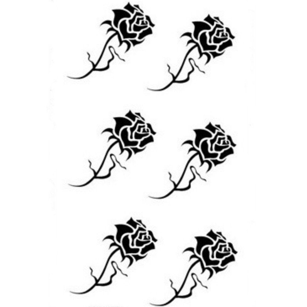 

Flower Bird DIY Body Art Tattoo Design Butterfly Tattoo Sticker 5pcs, Night