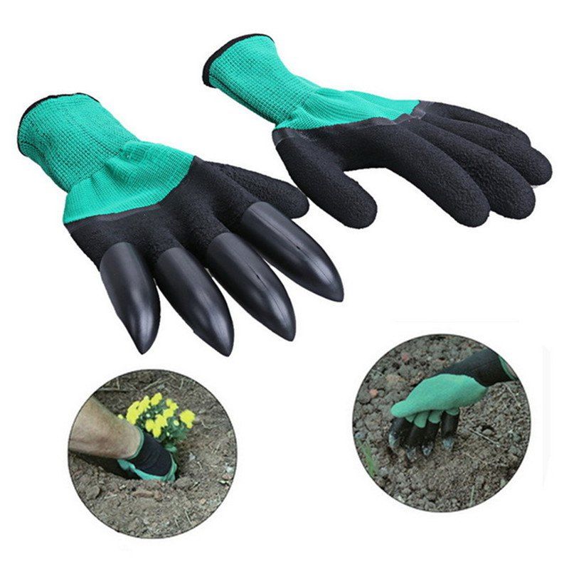 

Garden Gloves With 4 ABS Plastic Claws, Northern lights blue