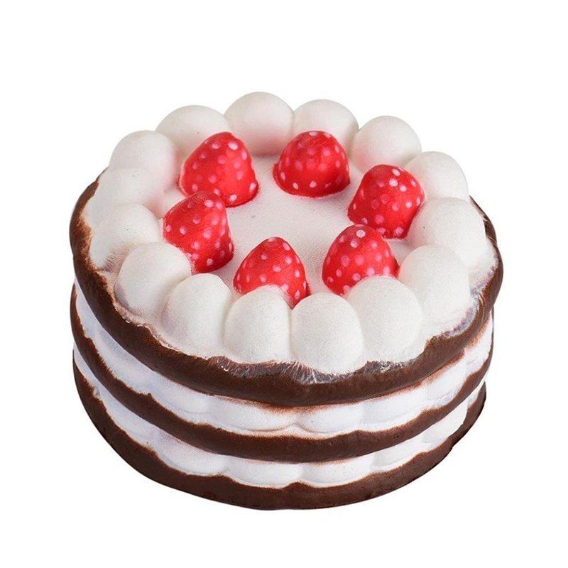 

Kid's Creative Toy Jumbo Squishy Anti Stress Slow Rising Simulation Cake, Sepia