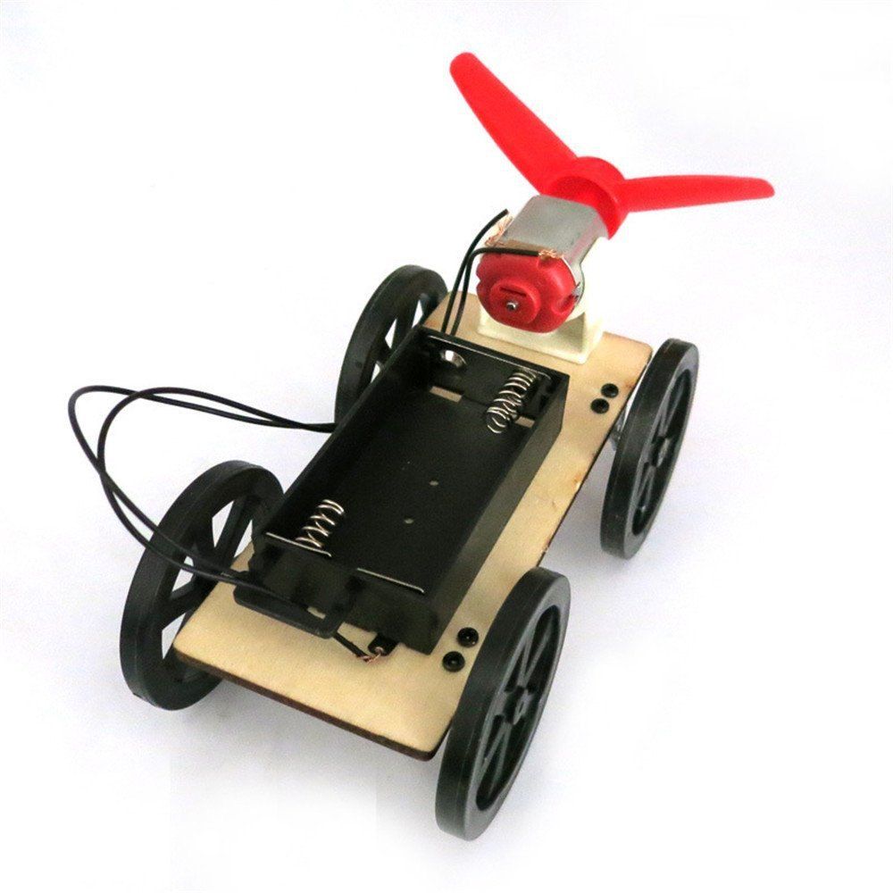 

DIY Car Mini Wind Powered Toy for Kids Puzzle Educational Learning Toy, Red