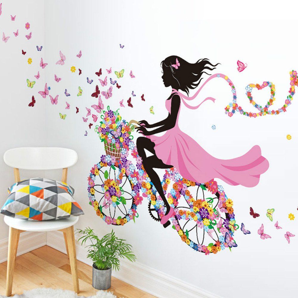 

Butterfly Elf Flower Girl Arts Wall Sticker Bedrooms Decor, Multi