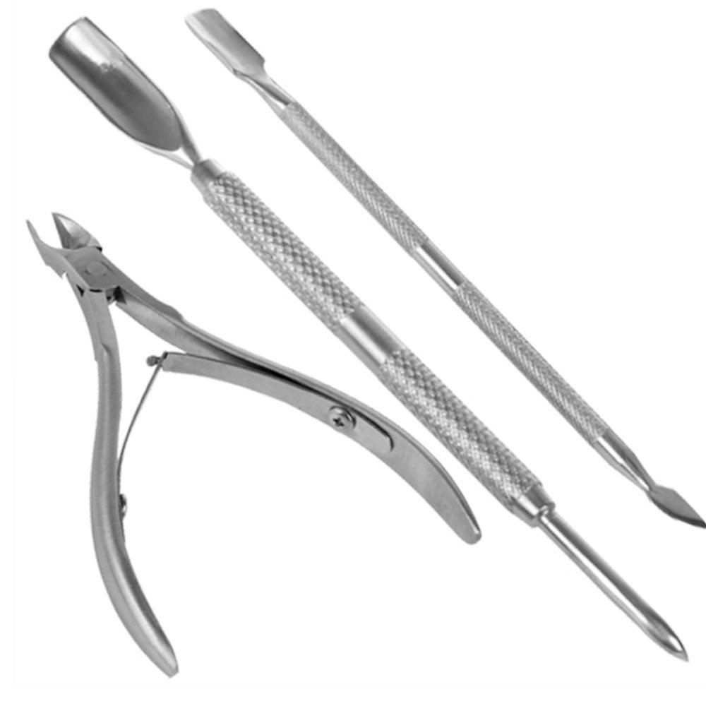 

Spoon Pusher Remover Nail Cut Tool Pedicure Manicure Set, Silver