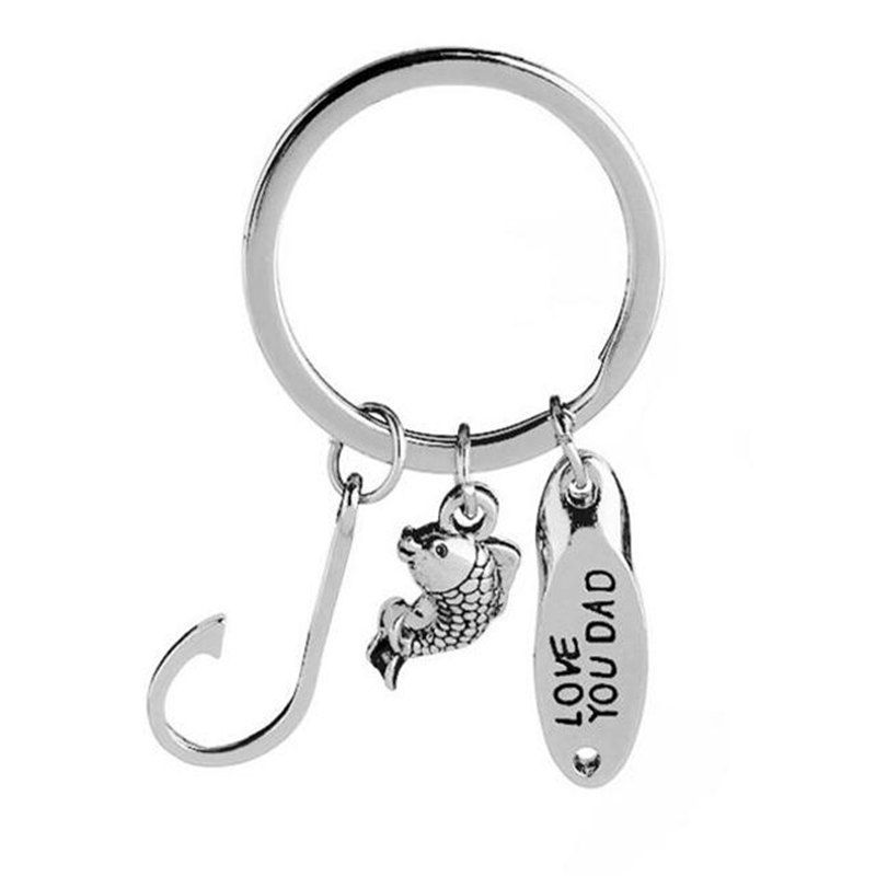 

Europe and America Creative Keychain Father Day Gift, Silver
