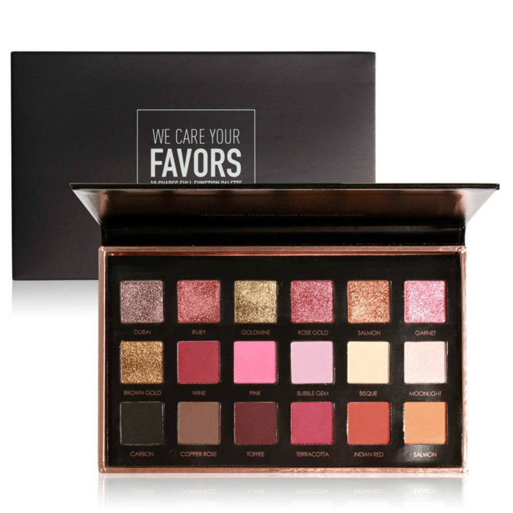 

FOCALLURE 18 Colors Matte Diamond Eyeshadow Palette Glitter, #001