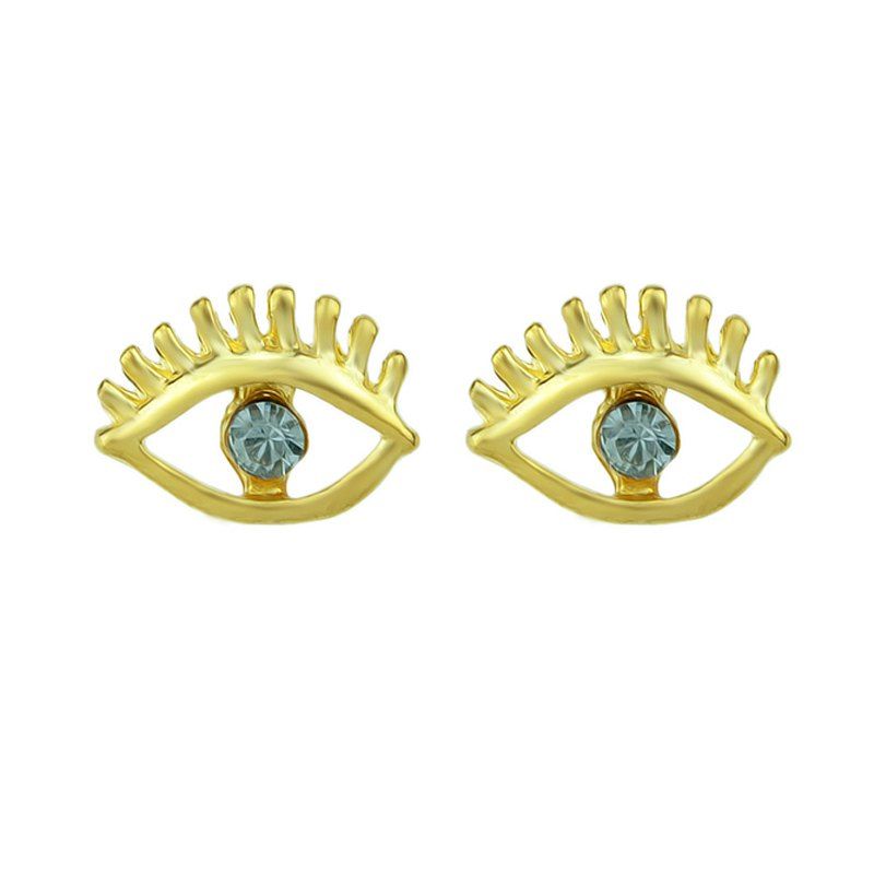 

Rhinestone Cute Eye Earrings, Blue diamond