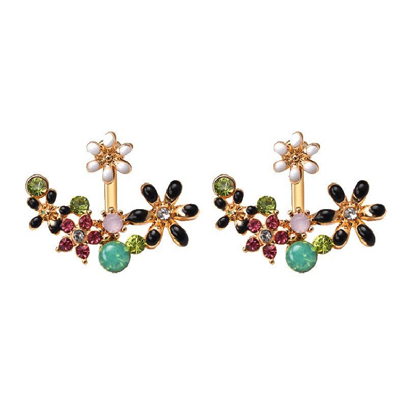 

Sweet Temperament Rural Fresh Flowers After Hanging Earrings, Multi