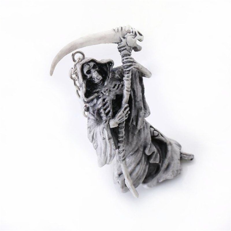 

High-grade Rubber Archer Key Chain, Light gray