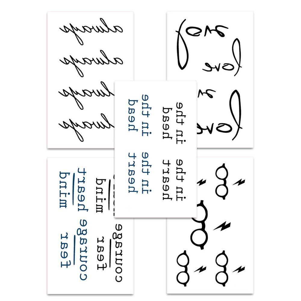 

Long-Lasting Sweat - Proof Tattoo Sticker With Wrist Pattern Behind Ear 5pcs, Multi-a