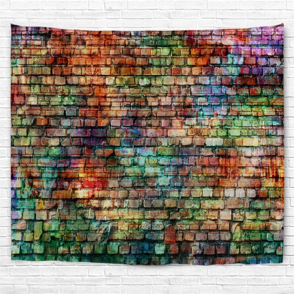 

Colorful Bricks 3D Printing Home Wall Hanging Tapestry for Decoration, Multi