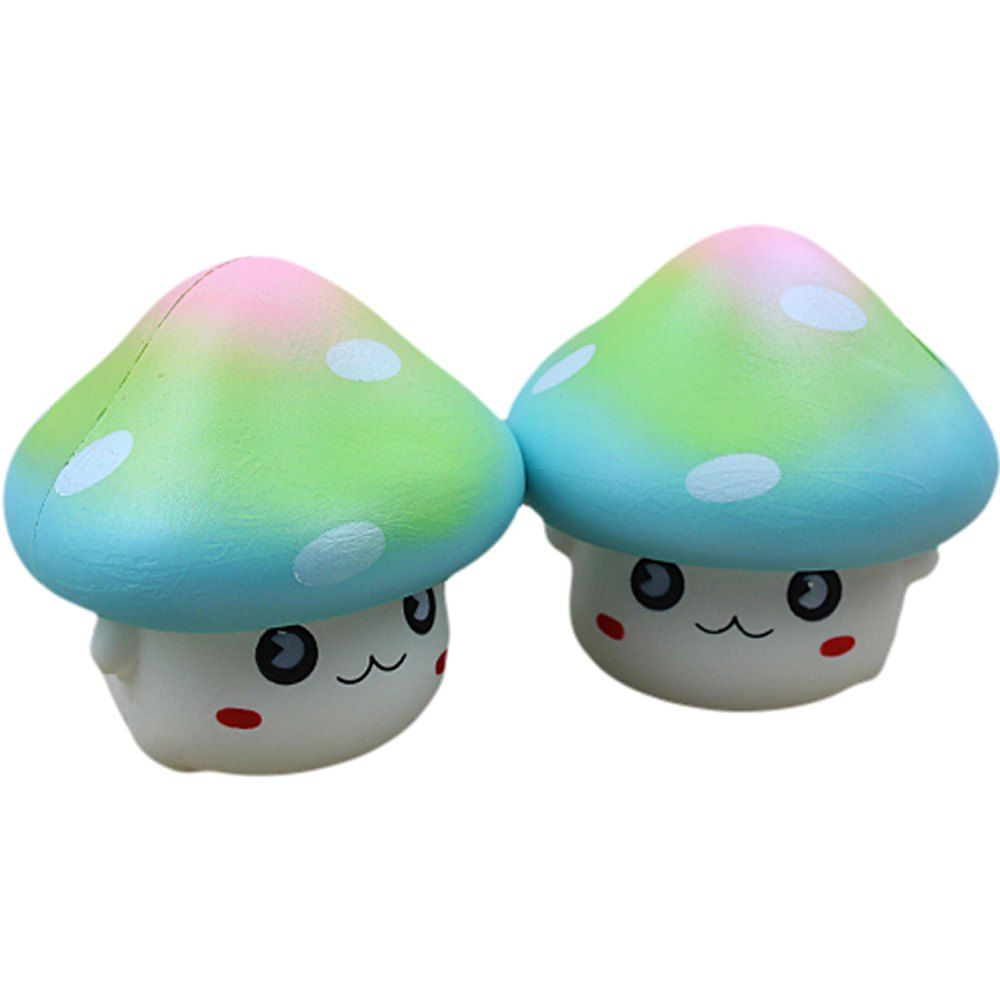 

Jumbo Squishy Coloured Mushroom Man Relieve Stress Toys 1PC, Multi-a