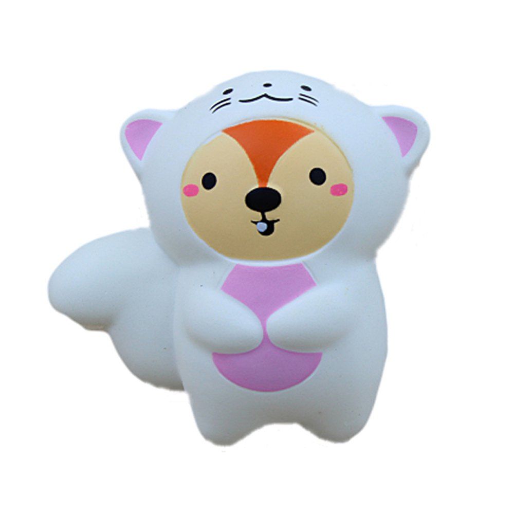 

Jumbo Squishy Big Tail Squirrel Relieve Stress Toys, White