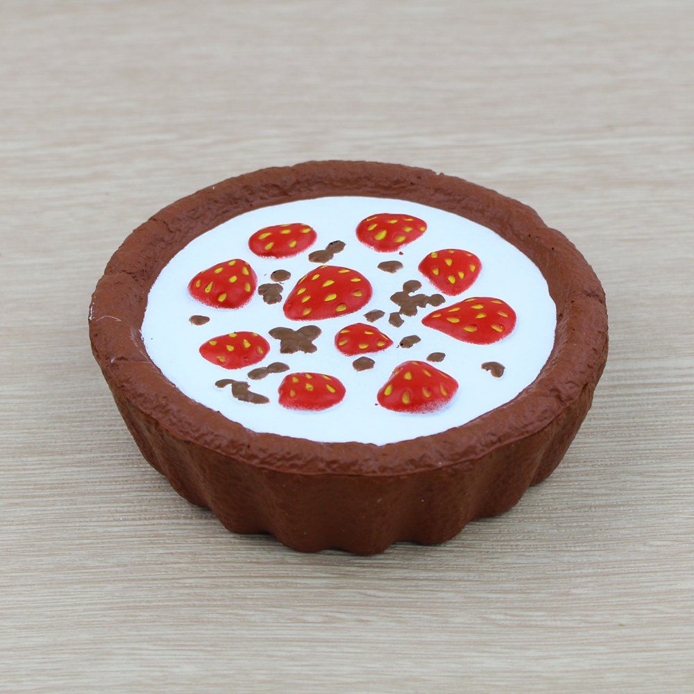 

Jumbo Squishy Chocolate Strawberry Cake Relieve Stress Toys, Light brown