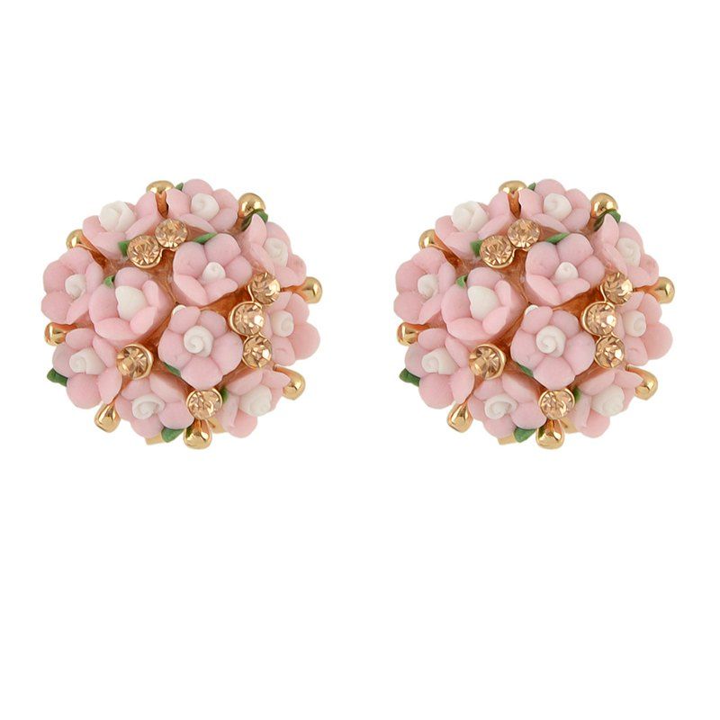 

Fashion Resin Flower Rose Earrings, Misty rose