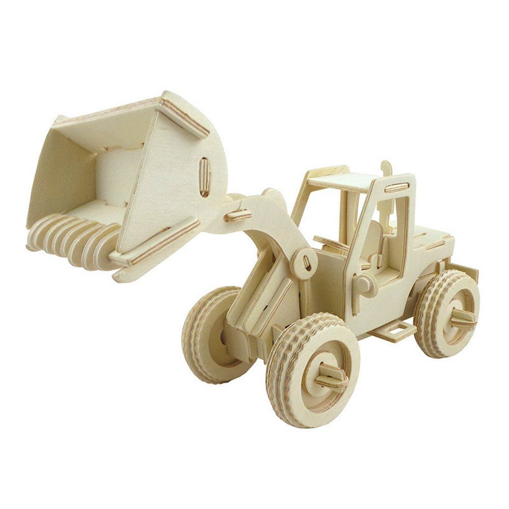 

3D Wood Educational Children Adults Fork Lift Puzzles, Champagne