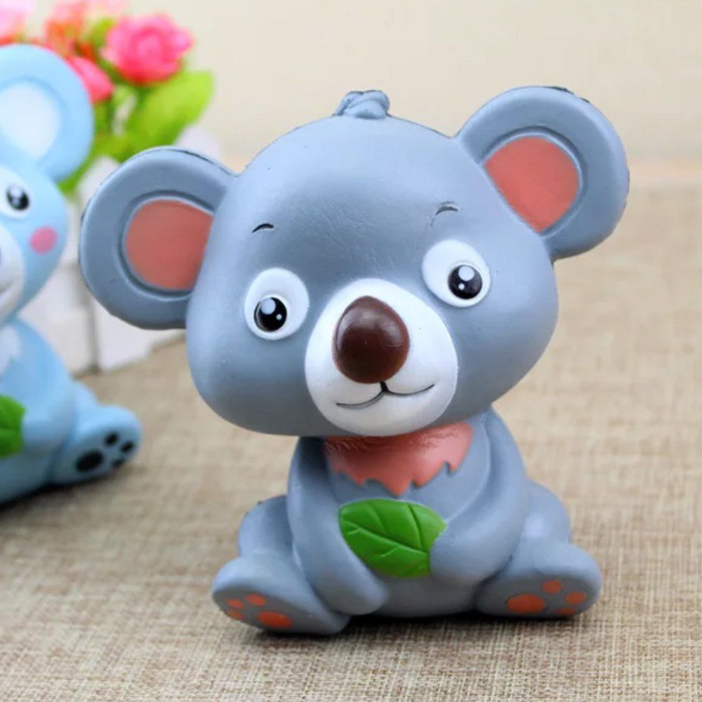 

Jumbo Squishy Coloured Koala Relieve Stress Toys, Gray goose