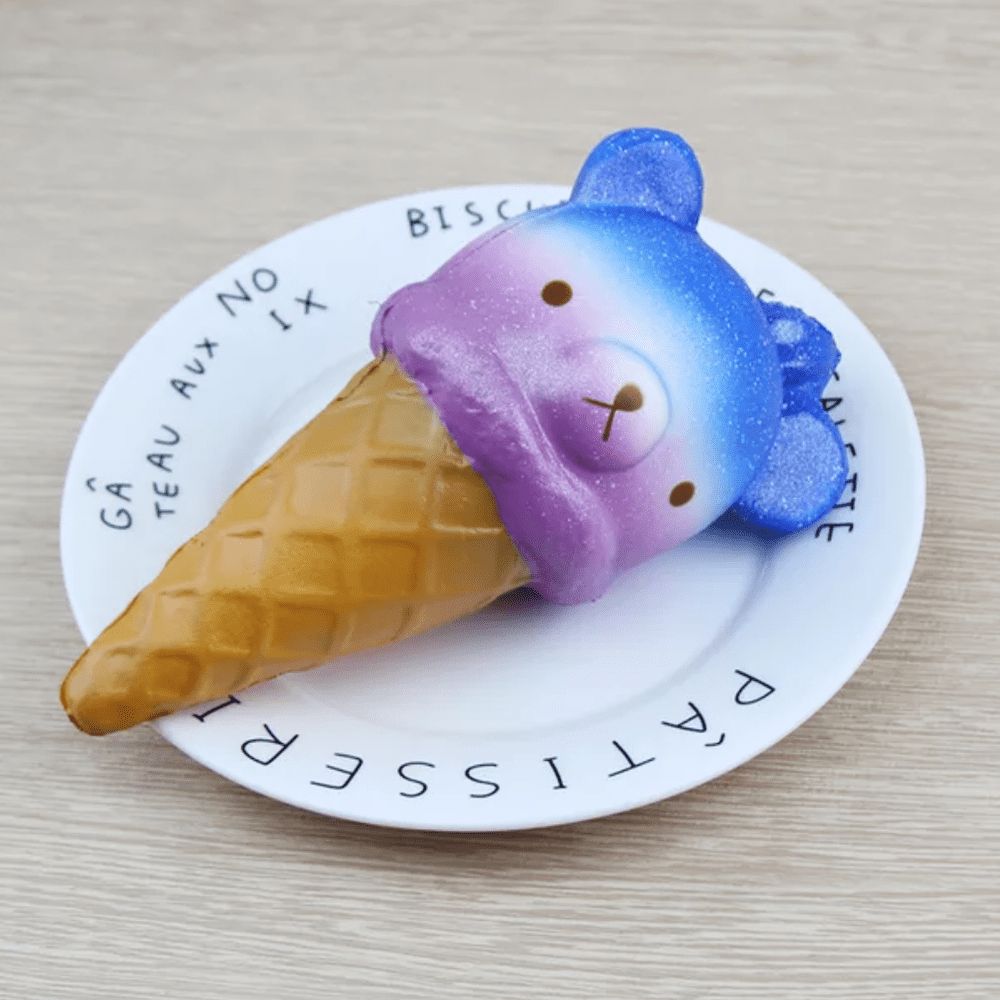 

Jumbo Squishy Starry Bear Ice Cream Relieve Stress Toys, Multi-a