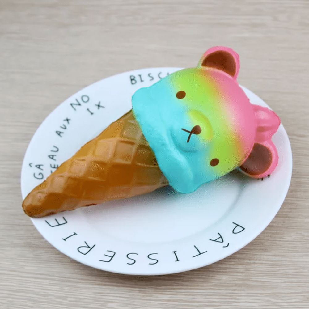 

Jumbo Squishy Starry Bear Ice Cream Relieve Stress Toys, Multi-b