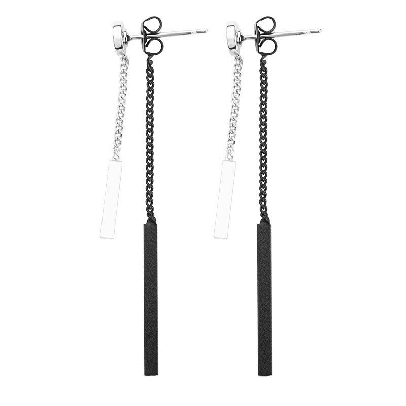 

New Style Simple Ladies Temperament Long Chain Earrings, Silver