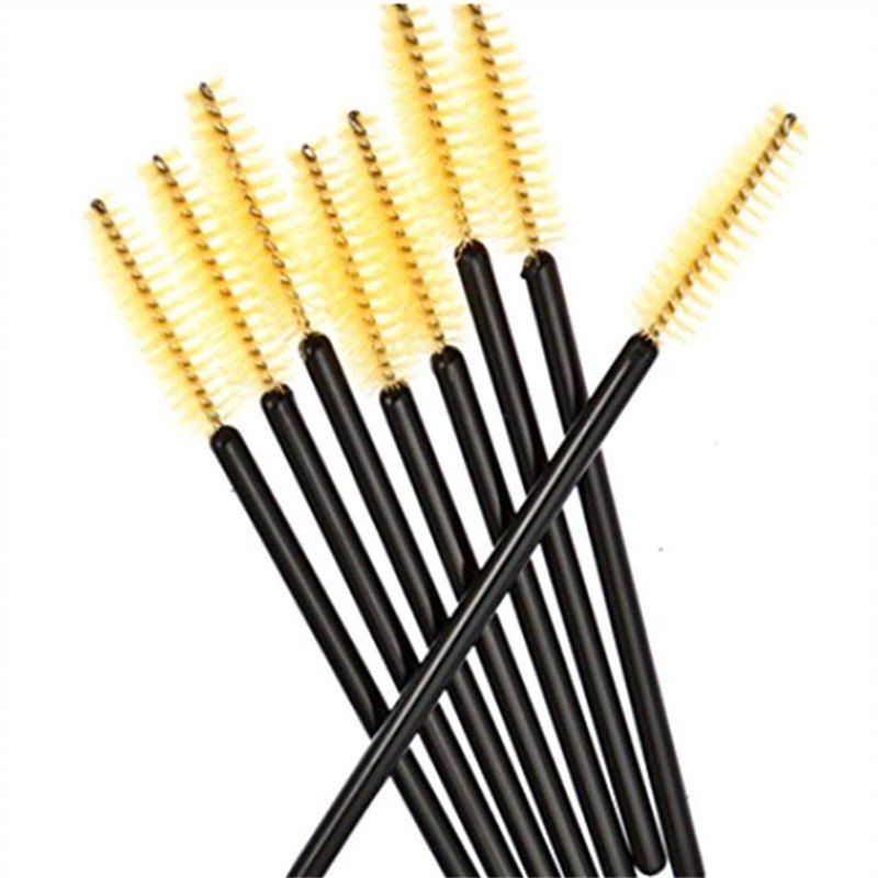 

5PC Eyelash Brushes Disposable Multi-Use Mini Nylon Cleaning Brushes, Yellow