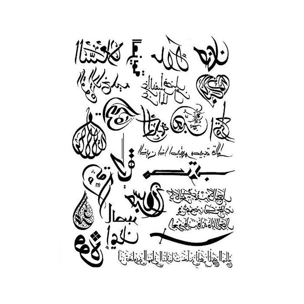 

Text Pattern Durable Waterproof Anti-Perspiration Non-Toxic Tattoo Sticker, Multi