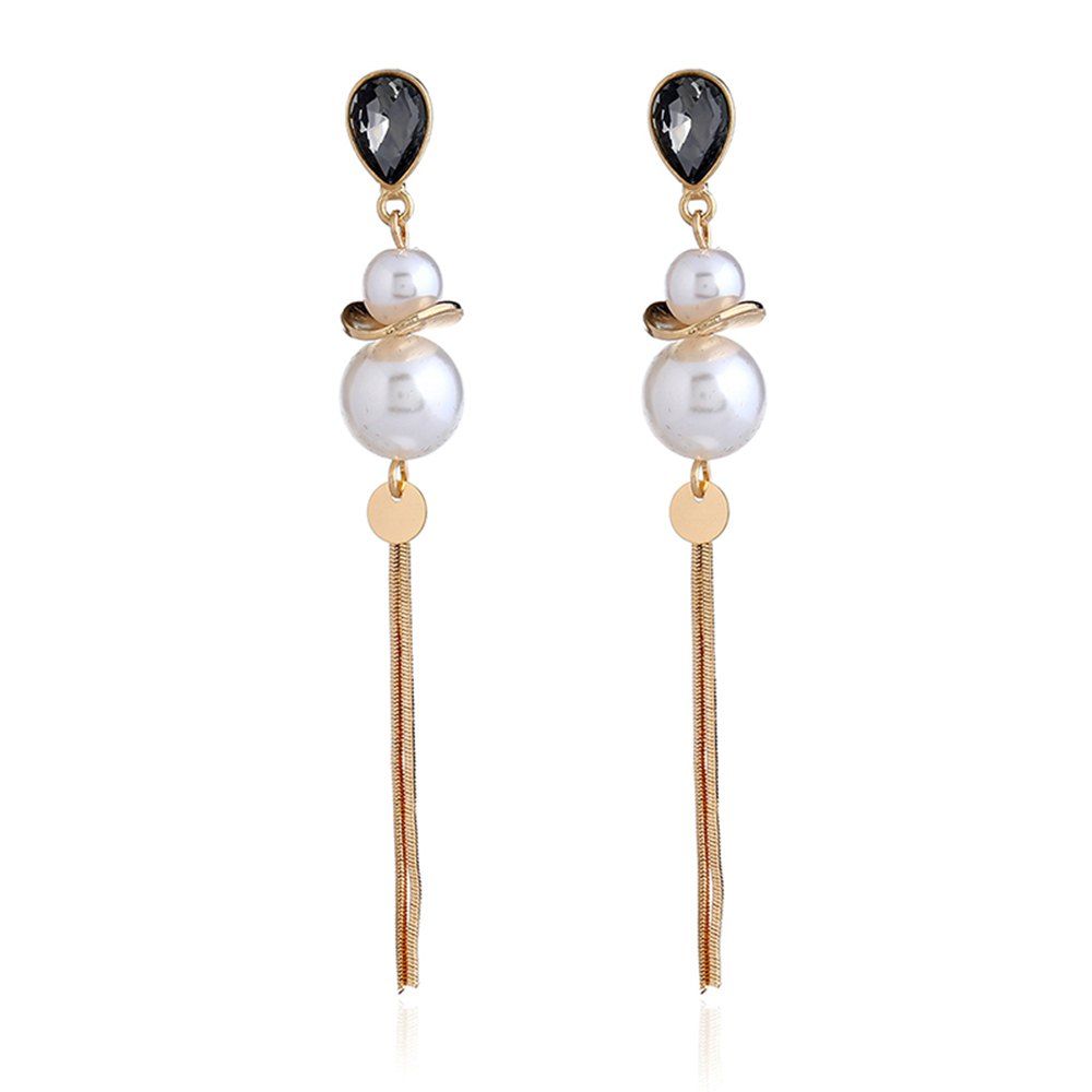 

Popular Personality Grain Pendant Earrings Goddess of Fashion Exquisite Circular, White
