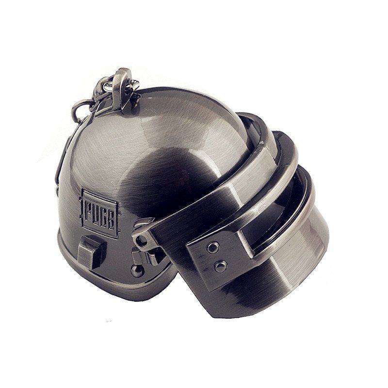 

Mini Three Level Helmet Keyring, Silver