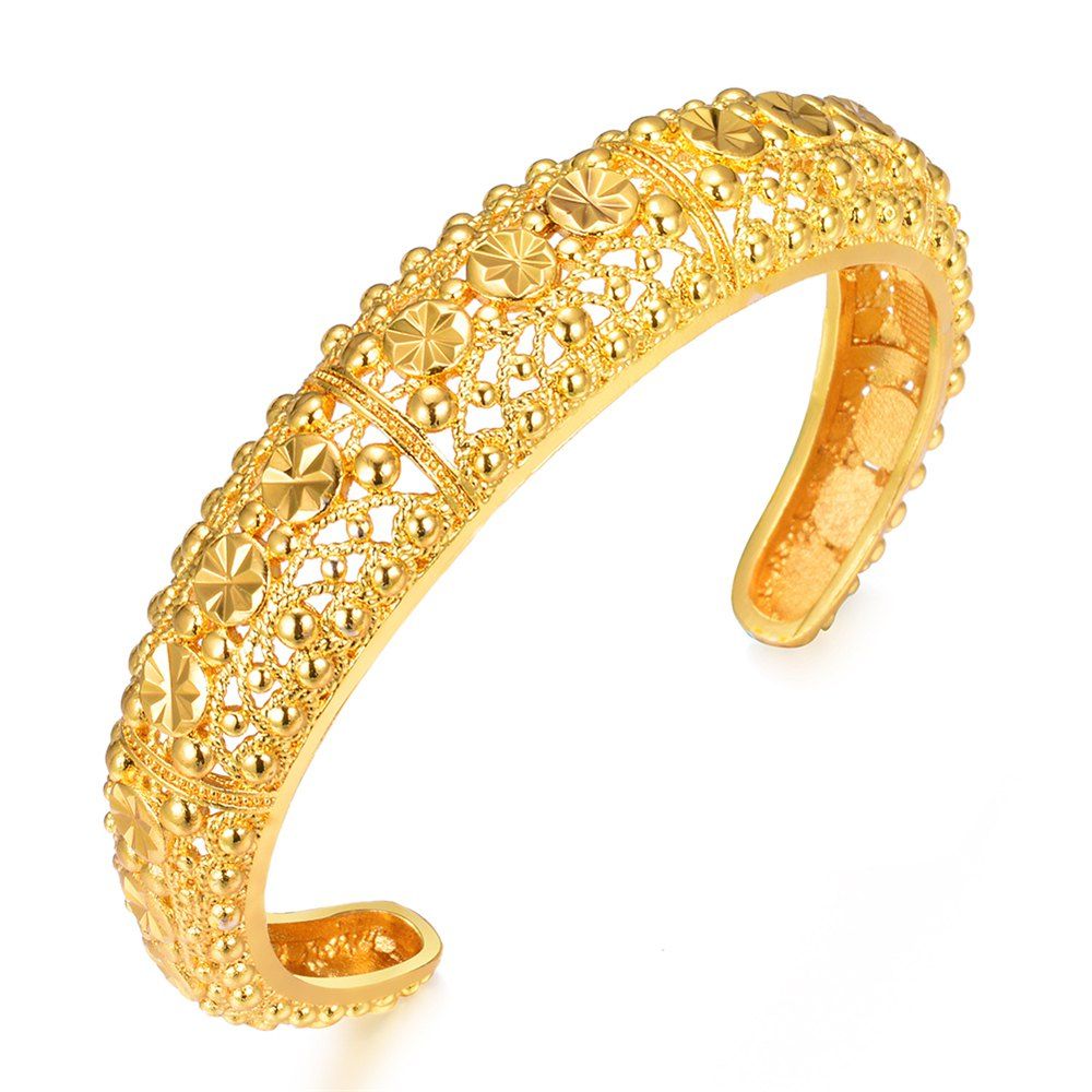 

Open Gold-Plated Bracelet Bangle Jewelry Gift, Yellow