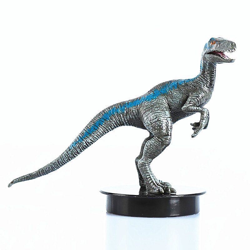 

Attack Pack Velociraptor Blue Action Figure, Marble blue