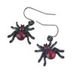 Red Rhinestone Spider Pendant Necklace and Drop Earrings -  