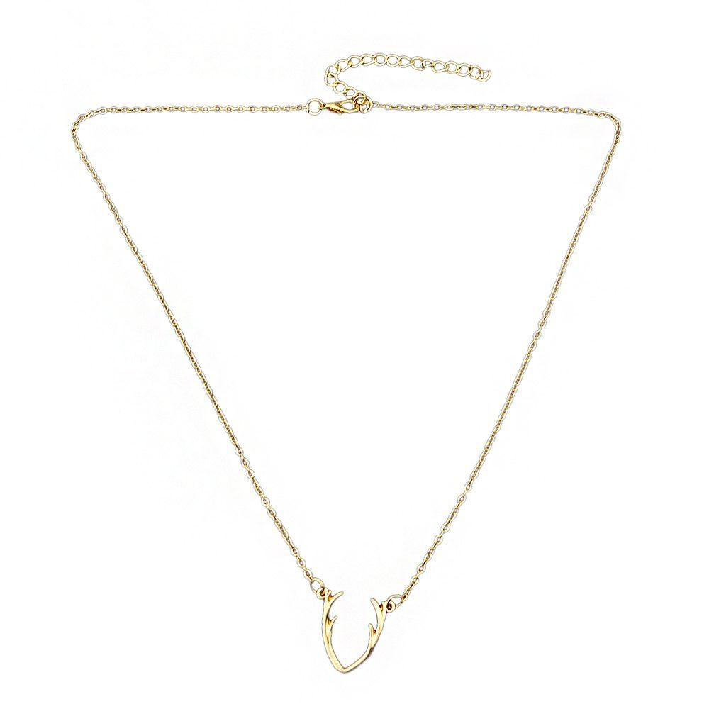 

Gold-color Silver Color Chain Antlers Necklaces