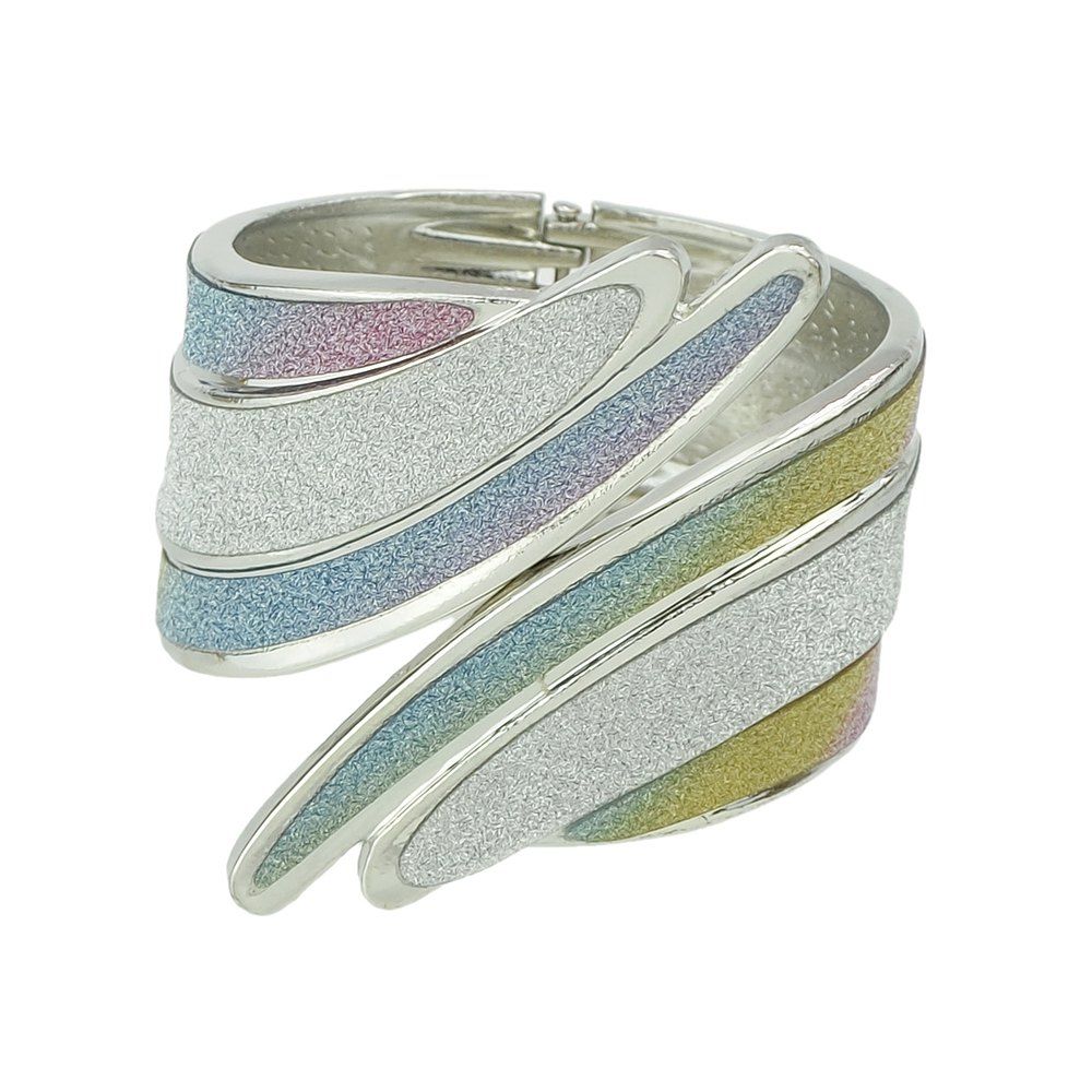 

Hippie Punk Rock Big Bangles for Women, Silver