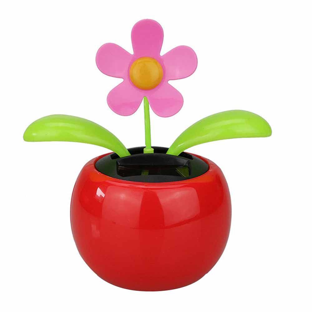 

Flip Flap Solar Powered Flower Flowerpot Swing Dancing Toy, Red