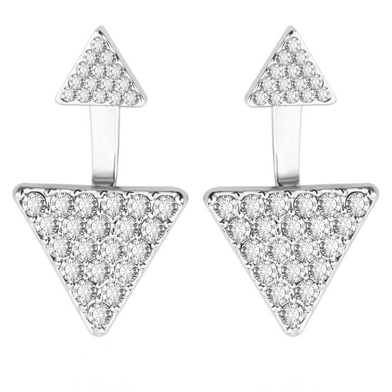 

Fashion Allergy Proof Triangular Style Earrings, Silver