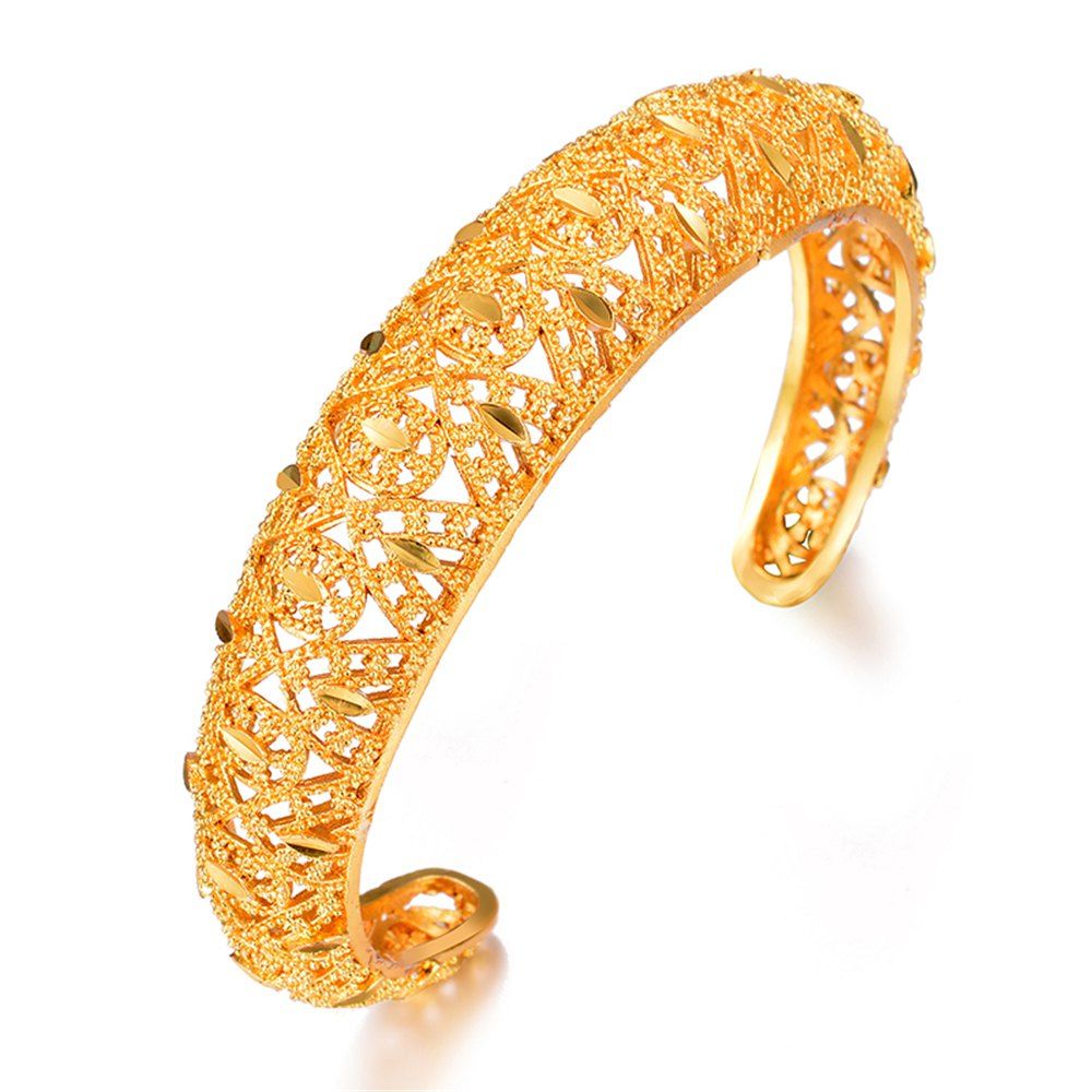 

New Bangle for Women 18K Gold-plated Bracelet, Yellow