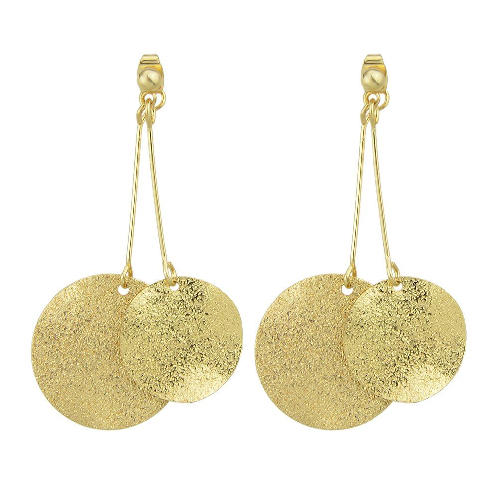 

Gold Silver Color with Round Drop Earrings
