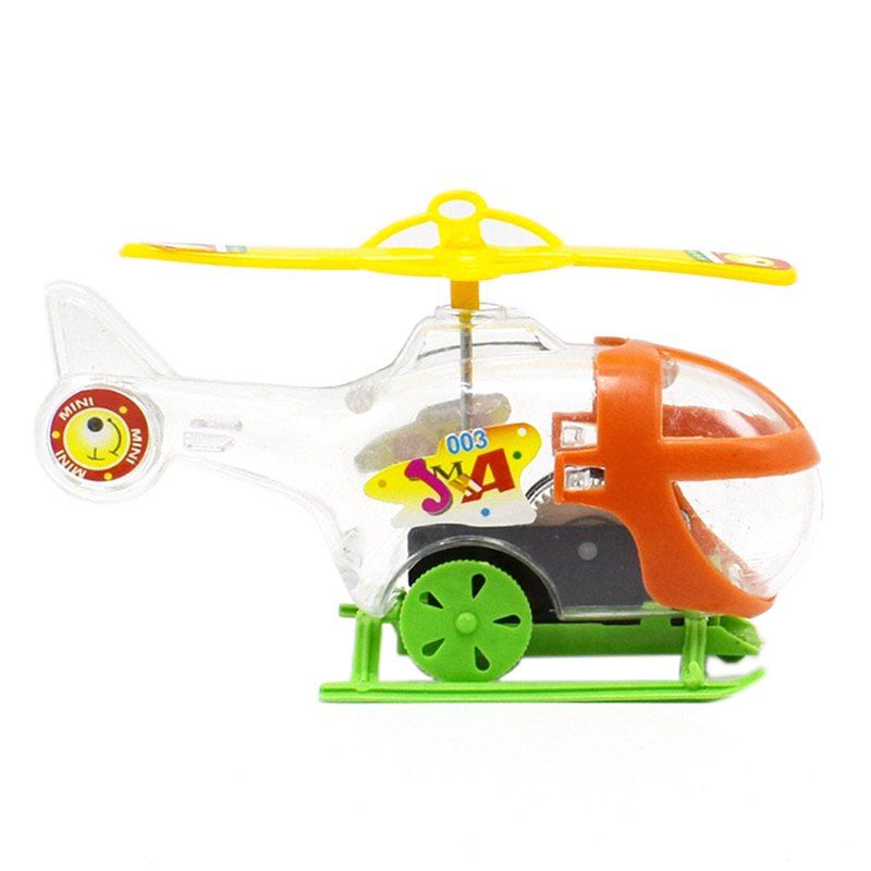 

Transparent Mini Windup Winding Helicopter Children Toy, Multi