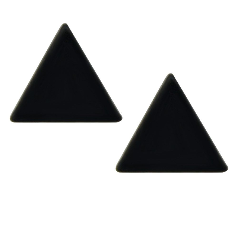 

Minimalism Black Gold Silver Color Triangle Earrings