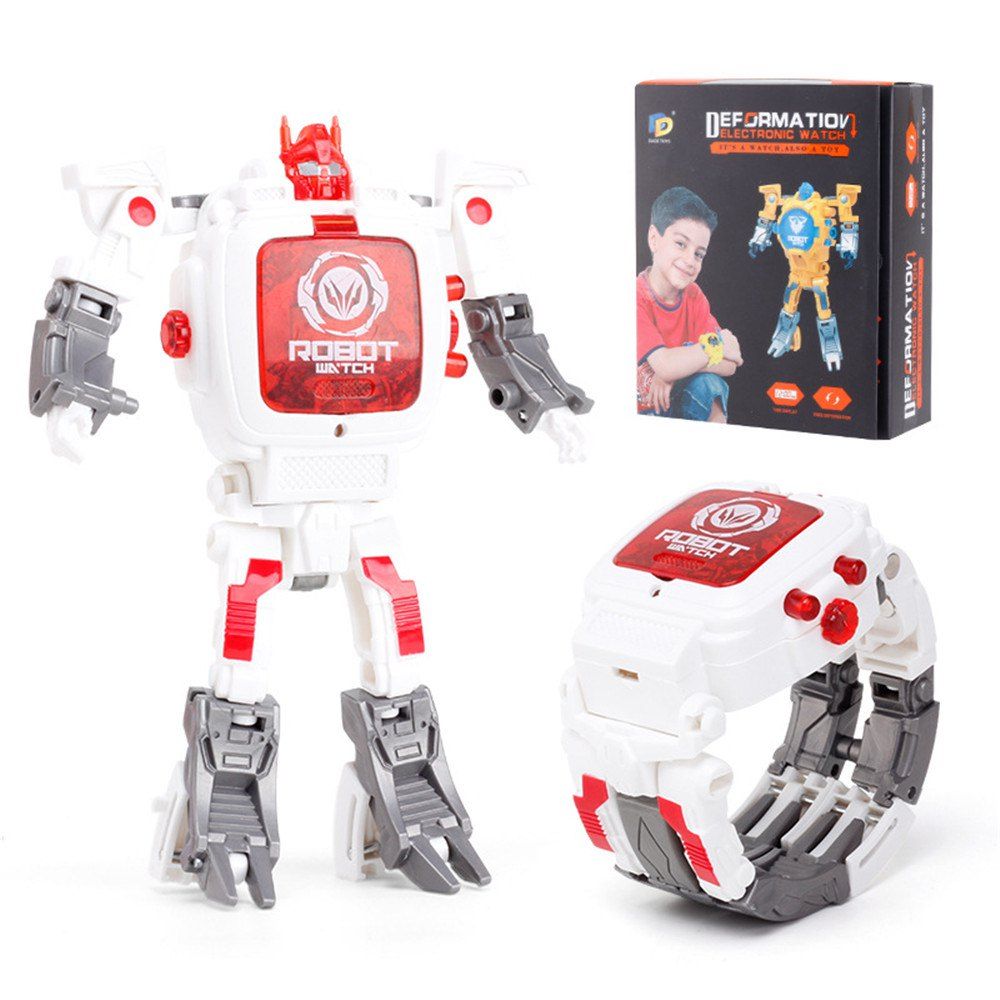 

Kids Transformers Rescue Bots Toys 2 in 1 Digital Robot Watch, White