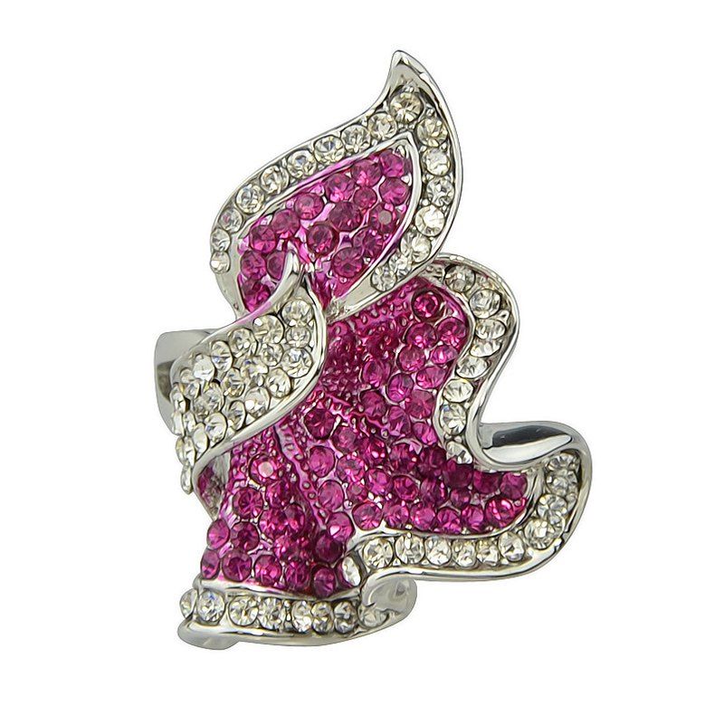 

Geometry Full Created Diamond Rings, Rose red