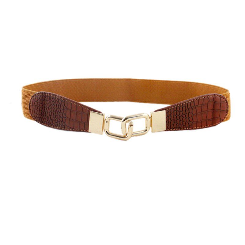 

New Fashionable Individual Leisure Elastic Belt, Light brown