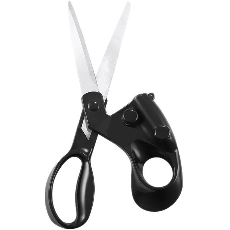 

Professional Laser Guided Sewing Cut Straight Fast Fabric Paper Crafts Scissor, Black