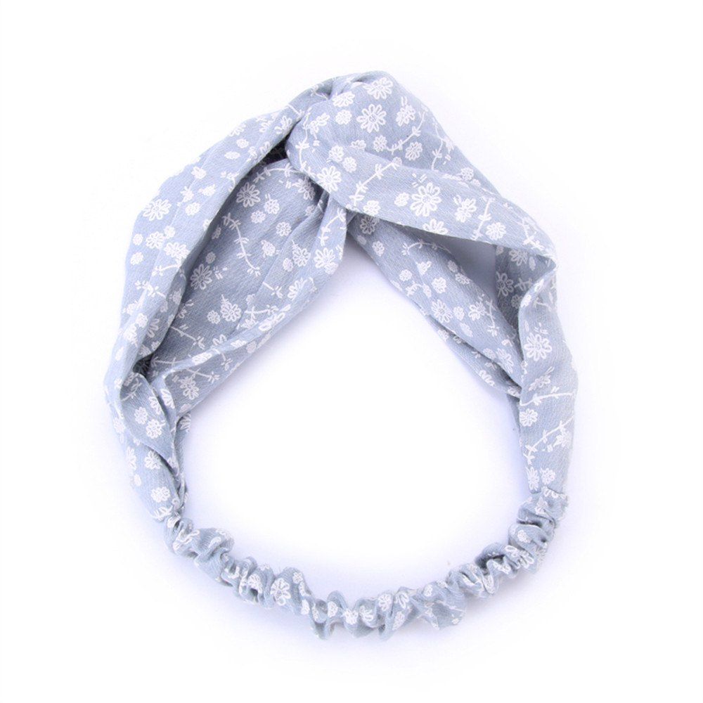 

Simple Cross Narrow Edge Loose Face Hair Belt, Powder blue