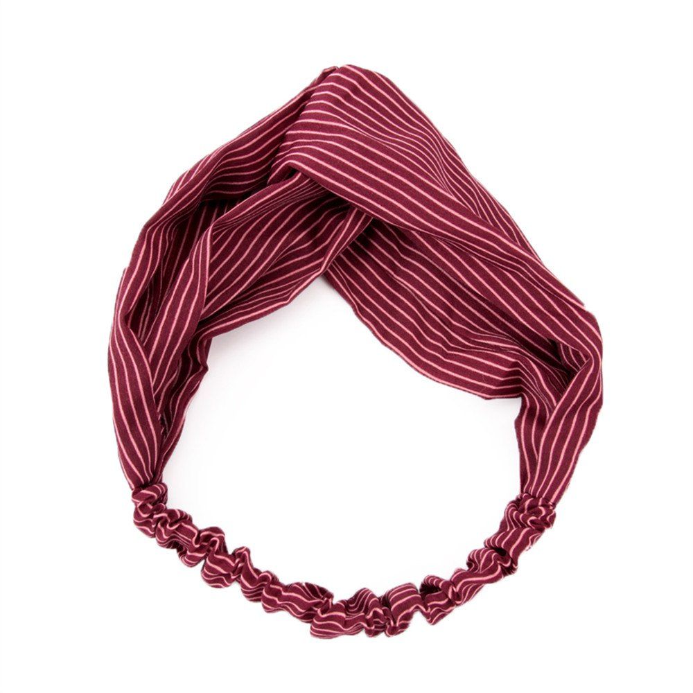 

Women's Crossover and Simple Fashion Hair Belt, Red wine