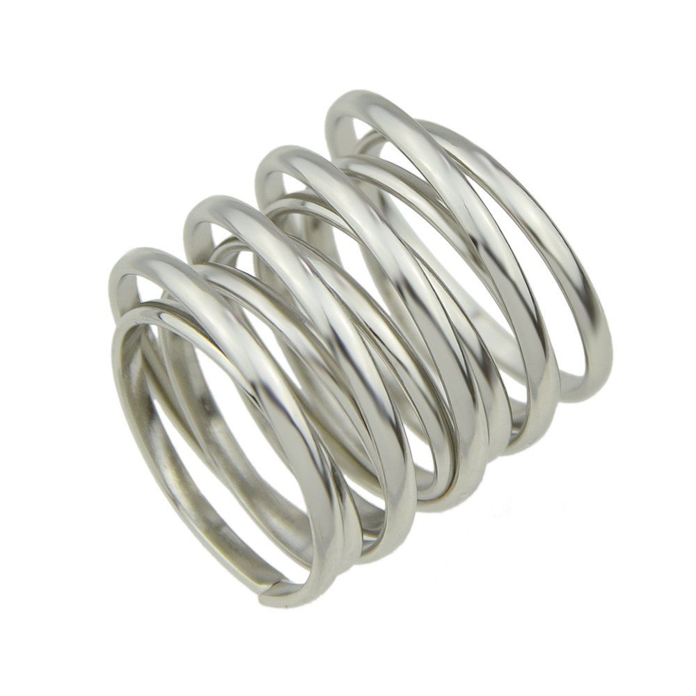 

Minimalism Texture Multilayered Female Ring, Silver