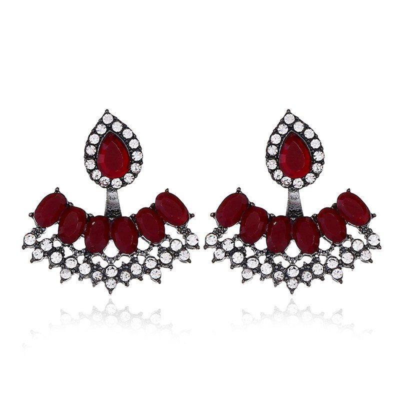 

Fashion Temperament Resin Drop Earrings, Red wine