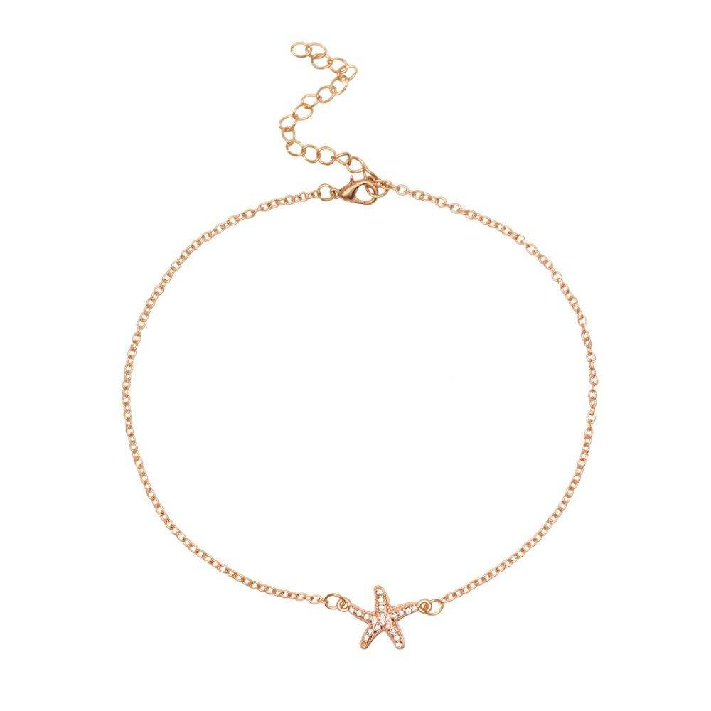 

Extremely Simple Starfish Alloy Necklace, Gold