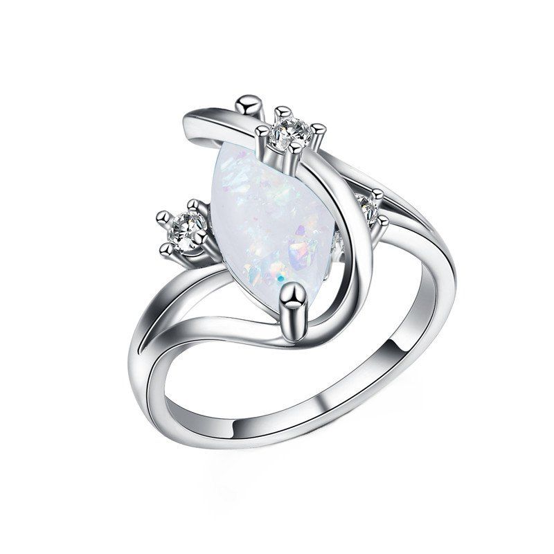 

Fashion Lady O Ruby Copper Plated Zircon Ring, White